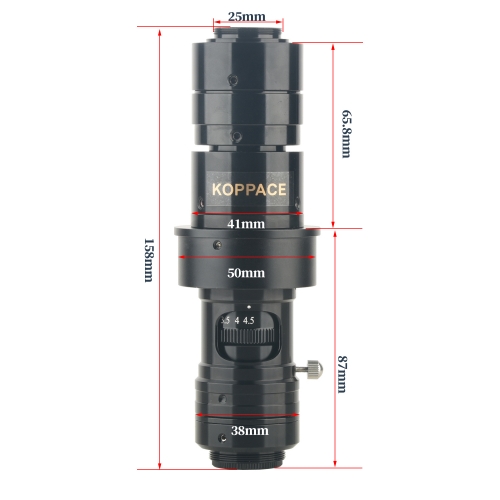 KOPPACE 220mm Working Distance HD Industrial Lens Continuous Zoom Objective