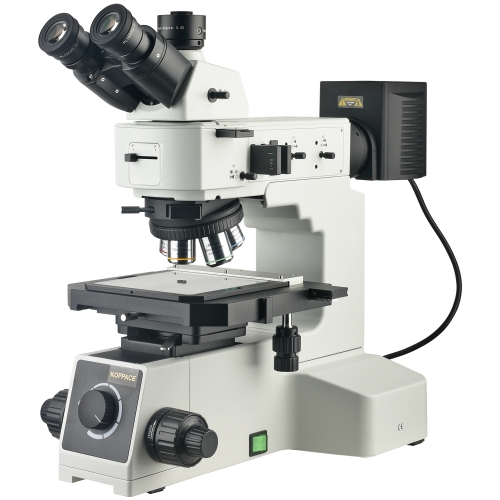 KOPPACE 50X-500X Trinocular Metallographic Microscope Light and Dark Field,Polarized DIC Observation 4 inch Large Platform