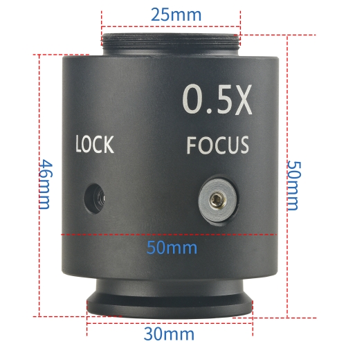 KOPPACE 0.5X Microscope Interface Adjustable Focal Length 30mm Microscope Mounting Interface