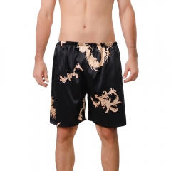 Men's Satin Boxers Briefer Underwear Shorts Silk Loungewear Luxury Pajama Pants