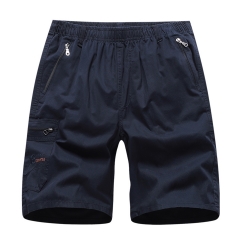 Men's 100% Cotton Shorts Drawstring Cargo Short Casual Soft Knee Length With Pockets