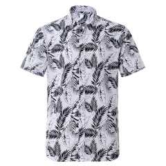 Men's Hawaii Shirt Short Sleeve Button Down Beachwear Cotton Funny Tropical Vintage