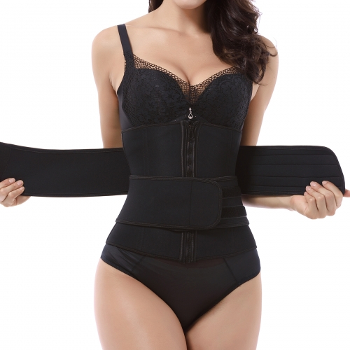 Women's Tummy Control Shapewear Waist Trainer Corset Open Bust Bodysuit Slimming Zipper