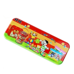 China Manufacturer custom printed pencil case makeup container Metal packing tin box