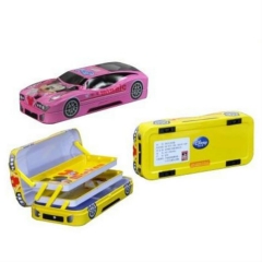 Multifunction Car shape Hinge Lid Pencil Box Metal school Use Stationery Pencil Case