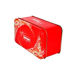 Food grade rectangular packaging tins for butter cookies promotional cookie tin box