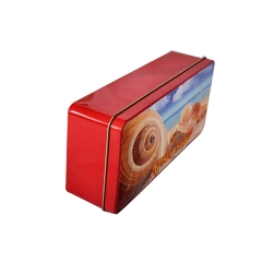 Custom printed rectangular metal food packing tin boxes for promotion