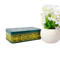 High quality small rectangular vintage design metal packing tin boxes