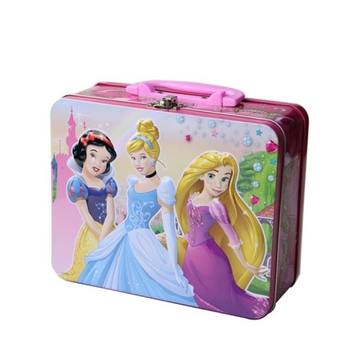 wholesale custom printed kids tin lunch box with plastic handle