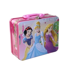 wholesale custom printed kids tin lunch box with plastic handle