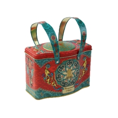Graceful wholesale cookie tins cookie box tin gift box with handle