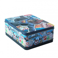 custom wholesale tin lunch box metal cartoon tin lunch box with handle