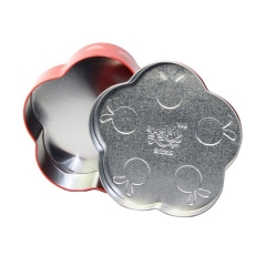 Flower shape metal candy chocolate packaging container gift tin box