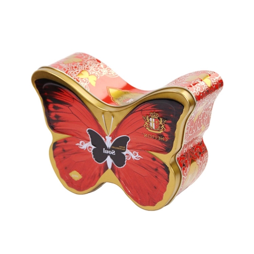 Butterfly shape wedding candy chocolate packaging tin boxes gift tin box