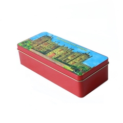 Custom printed rectangular metal food packing tin boxes for promotion