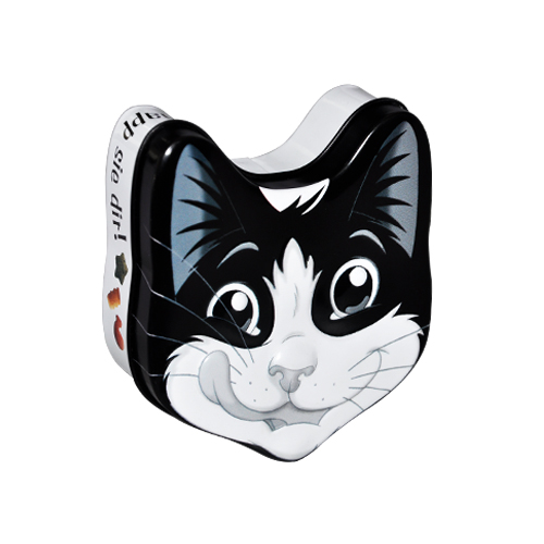 Cat shape small tin gift box