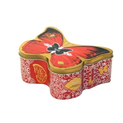 Butterfly shape wedding candy chocolate packaging tin boxes gift tin box