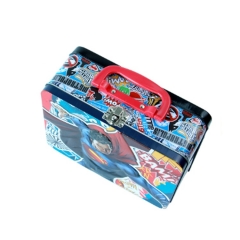 custom wholesale tin lunch box metal cartoon tin lunch box with handle