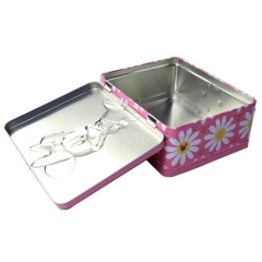 portable metal tin lunch box with lock and key for kids school use