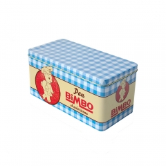 Cute cartoon rectangular empty cookie tins bulk