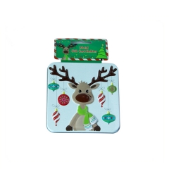 Custom Christmas candy square tin box small