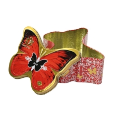 Butterfly shape wedding candy chocolate packaging tin boxes gift tin box