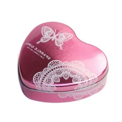 Custom printed heart shape wedding chocolate metal tin box