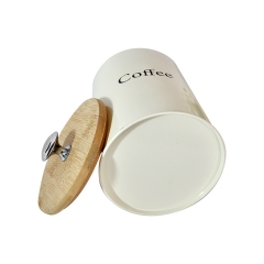 Newest high quality empty coffee tin cans with hinged lid