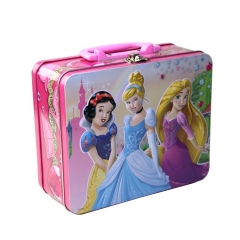 wholesale custom printed kids tin lunch box with plastic handle