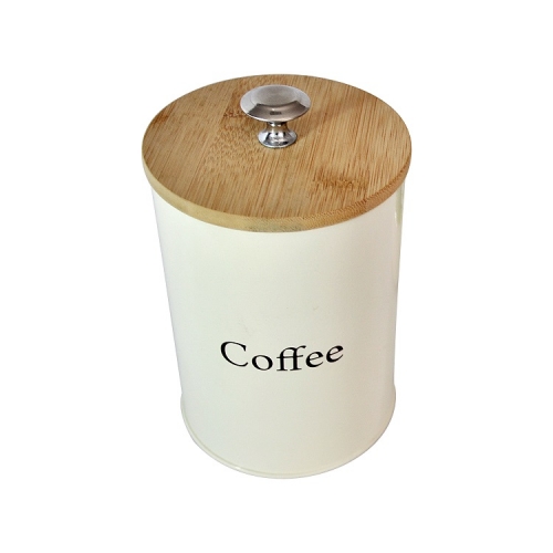 Newest high quality empty coffee tin cans with hinged lid