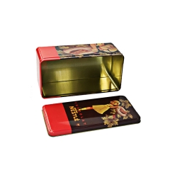 Delicate food grade butter cookie storage tin box