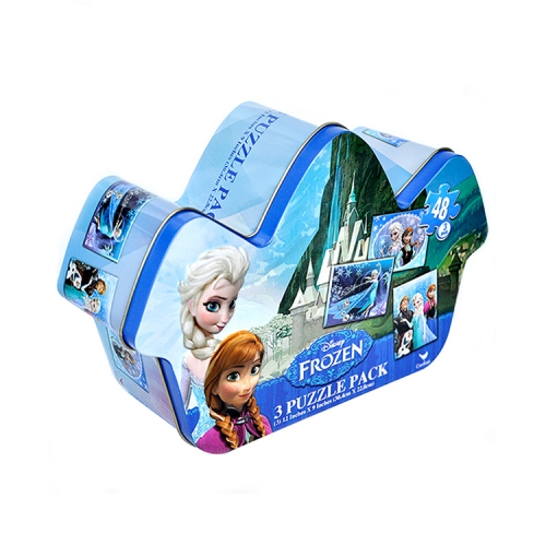 Promotional custom printed large food container cookie gift metal tin box