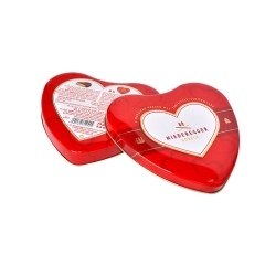 Customized portable heart shape metal gift tin box for chocolate packaging