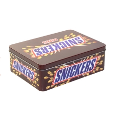 Worlds famous brand metal chocolate packing tin box snack container