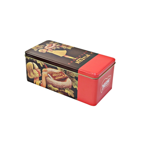 Delicate food grade butter cookie storage tin box
