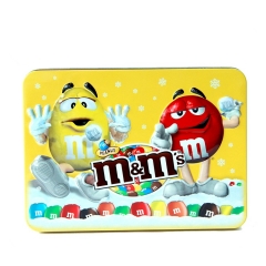 Factory direct sale rectangular metal tin box for candy