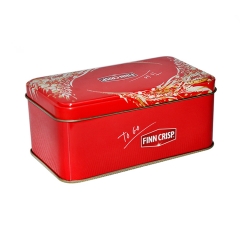 Food grade rectangular packaging tins for butter cookies promotional cookie tin box