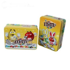 Factory direct sale rectangular metal tin box for candy