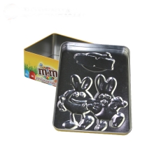 Factory direct sale rectangular metal tin box for candy