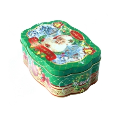 Stylish decorative christmas cookie tin containers