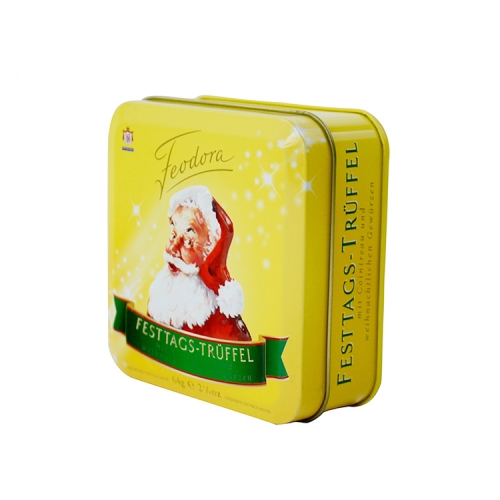 Custom printed square packaging tin box small gift box chocolate tin cans