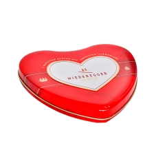 Customized portable heart shape metal gift tin box for chocolate packaging