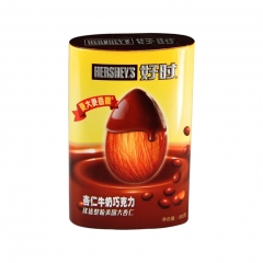 Portable oval shape metal hinge lid chocolate packaging tin box