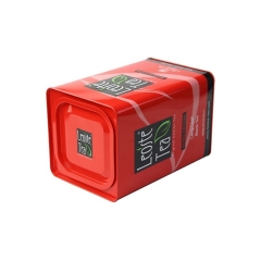 Hot selling printed square tea tin box with lid