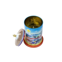 Delicate christmas music box cookie tin box wholesale