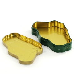 Map shaped Tin Box Premium Cookie Metal Can Customized Tin Box