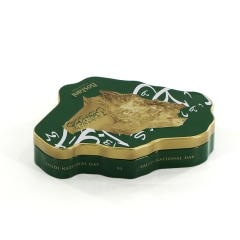 Map shaped Tin Box Premium Cookie Metal Can Customized Tin Box