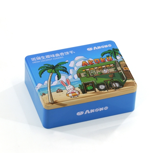 Chinese brand fresh coconut cookies tin box