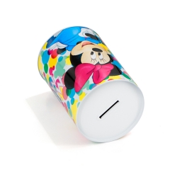 Colorful print round coin bank