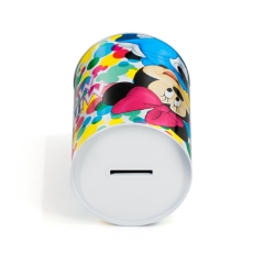 Colorful print round coin bank